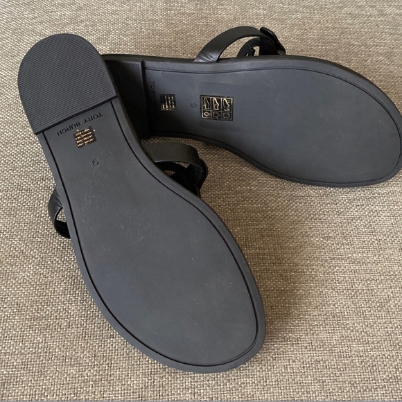 Tory Burch Miller Soft Sandal Sz 9 Black - Picture 6 of 9